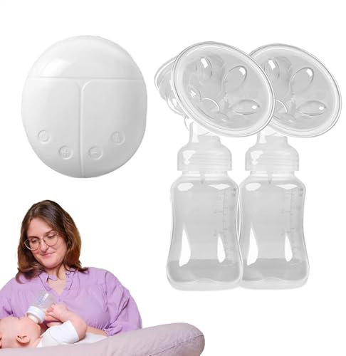 Maciun Breast Pump Electric,Double Breast Pump Strong Suction Breastfeeding Pump | Low Noise Milk Pump Portable Breastfeeding Accessories for Travel