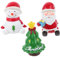GRIRIW 3stücke Teiliges Weihnachtsfiguren Resin Miniatur Weihnachtsmann Weihnachtsbaum Und Für Festliche Aquarien Und Tischdekoration