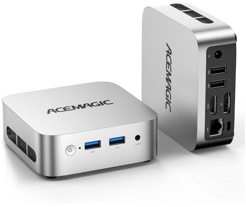 ACEMAGIC Mini PC, Intel Twin Lake N150 (Turbo 3,6 GHz), 16 Go de RAM DDR4 1 To M.2 SSD, Vista V1 UHD 4K HDMI DP, double WiFi/Bt, Gigabit Ethernet Vesa, Micro PC pour maison/bureau