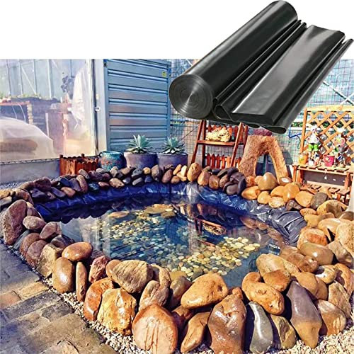 Bâche de Bassin imperméable et résistante 8 x 8 m, sans Danger pour Les Poissons, pour bassins à koï, piscines de Jardin, sous-Couche imperméable, Couleur Noire (1 x 2 m, 3 x 5 m, 4 x 4 m, 6