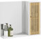 HOMCOM Armoire de Salle de Bain avec Miroir, Miroir de Salle de Bain avec étagère, Porte à Lattes en Bambou et étagère réglable, 60 x 14 x 50 cm, Blanc