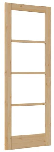 vidaXL Puerta Interior con Cristal ORKDAL 73,5x198,5x4 cm Madera Maciza de Pino
