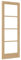 porte intérieure avec verre ORKDAL 73,5x198,5x4 cm en bois de pin massif