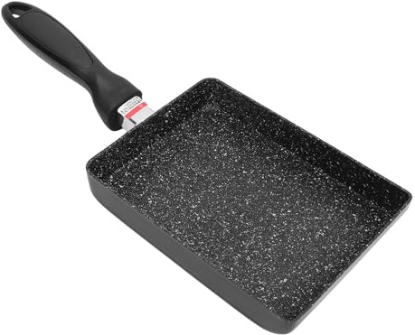 Agatige Padella giapponese di omelette, padella quadrata rettangolare di uova non stick per pancake, crepes, verdure grigliate