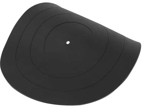 BESPORTBLE Silikon Schallplatten Schutzmatte 12 Zoll 3mm Schwarz Anti Rutsch Unterlage für Plattenspieler Vibrationsdämpfer Vinylzubehör