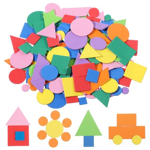 cobee 750 Stück Moosgummi Sticker Kinder, Bunte Geometrische Schaumstoffaufkleber