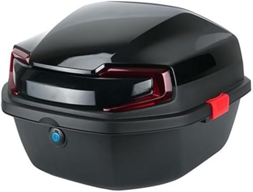 Garvee Scooter& Motorrad Top Case, Großes ABS Heckkoffer, Wasserdicht & Robust, Universal Gepäckbox – Schwarz