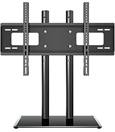 TV Stand Mount - Height Adjustable Tabletop TV Stand with Safety Latch, One-Piece Molding Panel for 40-70 Inch LCD Flat Screen TVs