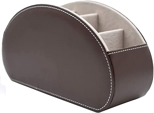 SANQIANWAN Boîte de stockage en cuir multifonctionnelle pour le bureau pour le rangement d'articles de papeterie, crayons/stylos, téléphones portables, cartes de visite, notes, télécommandes