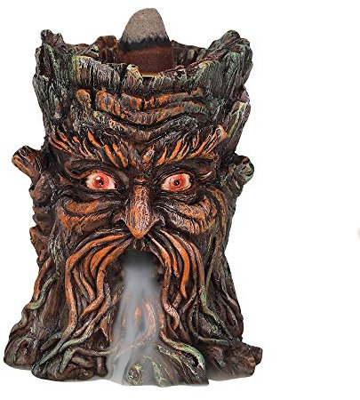 Small Resin Green Man Backflow Burner - 8.5cm x 7cm (1 Pc.) - Unique & Eye-Catching Design - Enhance Relaxation & Meditation - Ideal for Artistic Home Decor