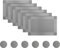 pigchcy Grey Elegant Placemats Set of 6 with Coaster Vinyl Washable Placemats for Dining Table (45 x 30cm)