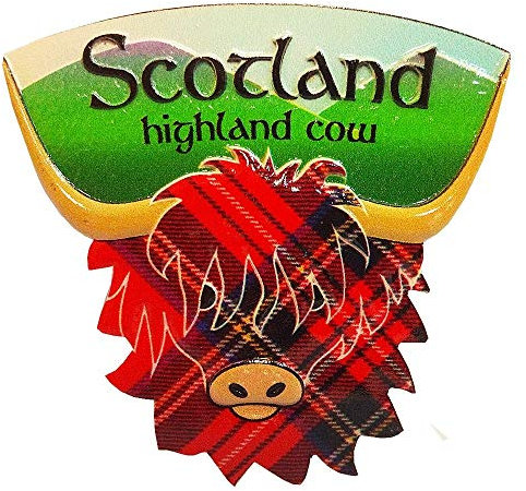 FANCYTHAT and SCIFI PLANET Highland Cow Fridge Magnet