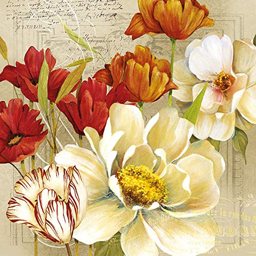 20 Servietten Vintage Blumenmomente | basteln | Blumen | Decoupage 33x33cm