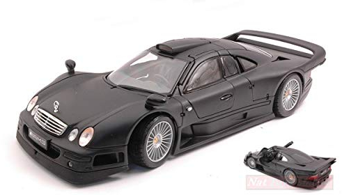 Maisto Scale Modell KOMPATIBEL MIT Mercedes CLK GTR Street Version MATT Black 1:18 MI31849