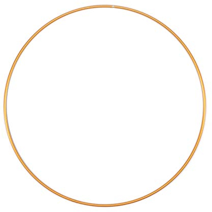Vaessen Creative 11015-001 Metallring, Gold, Spannring Ø 25 cm aus 3 mm Metalldraht zum Traumfänger Basteln, Makramee Knoten, Mandala Häkeln sowie Gestalten weiterer Wanddeko und Fensterdeko, Golden