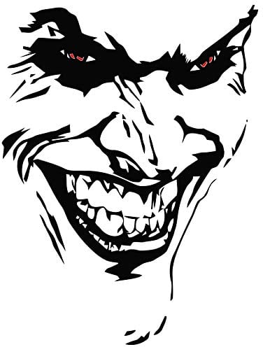 Joker Aufkleber 10x7cm Why so serious Schriftzug Spruch Fahrzeug Dekor Folie für Auto Bus Wohnwagen Kfz Zubehör Autoaufkleber Clown (Schwarz Matt, K059 Joker)