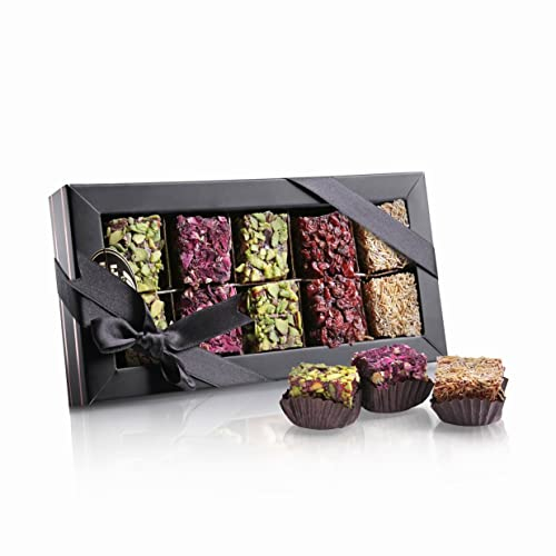 Palanci | Türkische Süssigkeiten Mix | Turkish Delight 280 gr. | Premium Lokum seit 1870 | Vegan | Jelly Fruit mit Granatapfel, Rosen, Rosinen, Pistazien, Kadayif | vegane Snacks | Süßigkeiten Mix