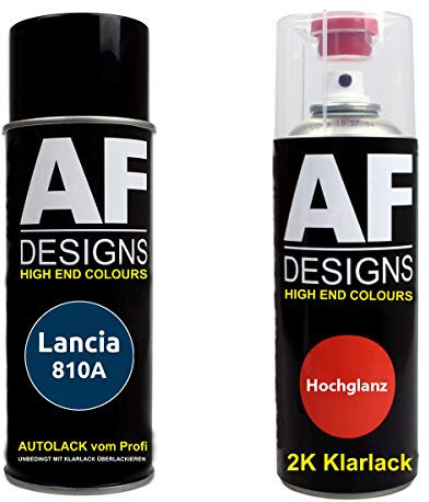Bomboletta spray compatibile con Lancia 810A Blu Elettrico Metallic Smalto trasparente 2K bomboletta spray 400ml