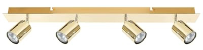Elegante Deckenleuchte aus Metall in Gold 4-flammig Zylinderform Tigris