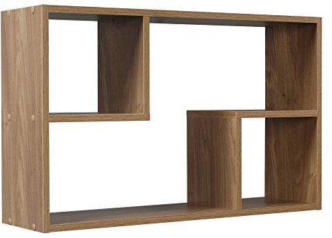 URBNLIVING Nyborg Rectangular Wooden Floating Wall Mounting Shelf Display Unit Book Storage (Oak)