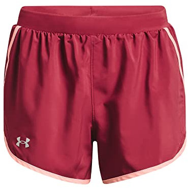 Under Armour Fly by 2.0 Short de Course à Pied, Noir Rose (664)/réfléchissant, X-Large, Rose Noire (664)/réfléchissant, XL
