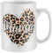 Birthday Gifts For Mum, Mama Leopard Print Heart Mug, Ceramic Coffee Mug Tea Cup, Mothers Day Christmas Presnts From Children, White, One Size