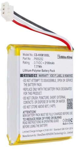 Akku kompatibel mit Harman Kardon P655252 - Li-Polymer 2100mAh - für Esquire Mini