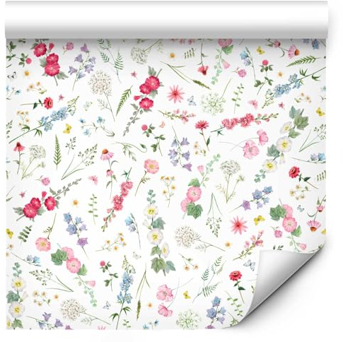 murando - Tapete selbstklebend 10m Wandtattoo dekorative Möbelfolie Dekorfolie Fotofolie Panel Wandaufkleber Wandposter Wandsticker - Natur Blätter Pflanzenmotiv Botanik b-B-10078-j-a