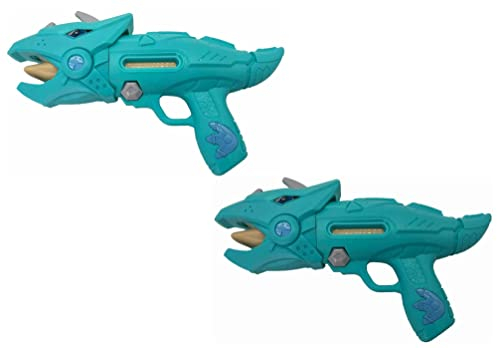 Quickdraw 2 x Dinosaurier Wasserpistolen für Kinder, Pool & Strand, Pump Action Spielzeug Wasser Pistole, 30 cm Super Soaker Blaster