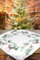 KAMACA Tischdecke Mitteldecke 85x85 cm mit hochwertigem Druck-Motiv Küche Esstisch Eyecatcher Herbst Winter Weihnachten (Hirsche im Wald)