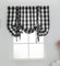 1Pcs Karierte Küche Gardine Landhausstil Bistrogardine Scheibengardine halbtransparent Gardinen Vorhang Landhaus Küche Kurz Fenster Blickdicht Bistrogardine Kurzgardine Karo Raffgardinen