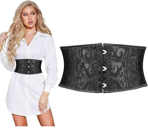 SUOSDEY Corset Belt for Women, Wide Waistband Belt for Dress Cosplay Tie Waspie Belt