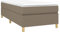 vidaXL Bettgestell, Polsterbett Bett für Schlafzimmer, Bettrahmen mit Lattenrost, Schlafzimmerbett Einzelbett, Taupe 80x200cm Stoff