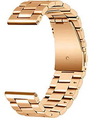Bracelet de montre universel en acier inoxydable de 18 mm, 22 mm, 20 mm (couleur du bracelet : or, largeur du bracelet : S2 Classic ou 20 mm), Rose Gold