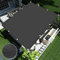 Sonnensegel Sonnenschutz 5 x 6 m Rechteckig Wasserdicht UV Schutz Segeltuch Pergola Mit Ösen Und Kordel für Balkon Terrasse Garten, Dunkelgrau
