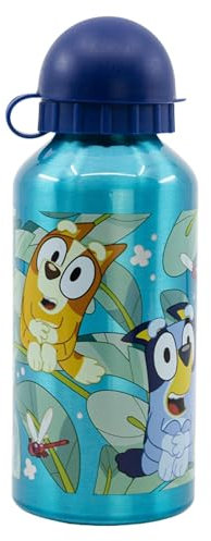 Bluey-Themed 400ml Aluminum Water Bottle for Kids - 13.5 oz, Leakproof, and Lightweight Design Perfect for School, Sports, Cycling, Running, and Outdoor Fun