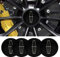 DSFG 4pcs 56MM 2,2 ' 'Auto-Logo-Aufkleber mit Räderabdeckung mit zentraler Abdeckung ABS-Material (fit Lincoln Schwarz)