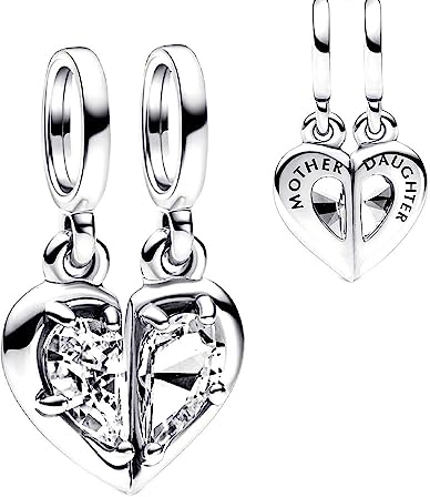 Lkwidi Charme Mutter und Tochter baumeln Charms-Anhänger 925 Sterling Silber Charm Bead Pendant für Europäische Armbänder und Halsketten