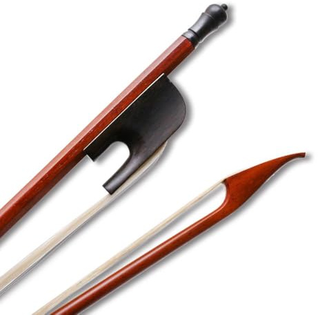 WUQIMUSC 4/4 volle größe Violine Bogen Barock Stil Brasilholz Bogen Ebenholz Frosch Natürlich Weiß Bogen haar