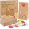 Kraftpapier Tüten: 40x braune Papiertüten – 18x10cm – mit Sticker – ideal als Geschenk Tüte und Adventskalender zum befüllen – nachhaltig – Geschenktüten Kindergeburtstag und Weihnachten von LIVAIA