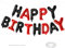 16 Inch Foil Red & Black Balloons Self Inflating Letter Banner: 'Happy Birthday' - Boys & Girls Party Decorations Supplies