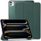 GOZOPO Custodia per iPad Pro 11 Pollici 2024 (M4), Custodia Protettiva in Supporto Sottile con Supporto Penna, Funzione Sveglia/Sonno Automatica, Verde scuro