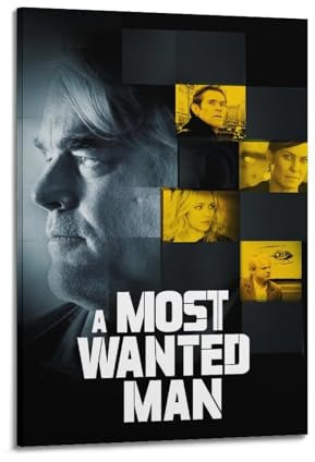 nzzmy Poster A Most Wanted Man, Vintage-Kunst, Raumdekoration, ästhetische Schlafzimmerdekoration, Leinwandposter für Schlafzimmer, 20 x 30 cm, Rahmenstil