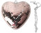 WGFOIP Mirror Disco Ball, Heart Shaped Hanging Disco Ball Reflective Mirror Ball Ornament with Hook Chain for Party KTV Bar(Rose Gold)