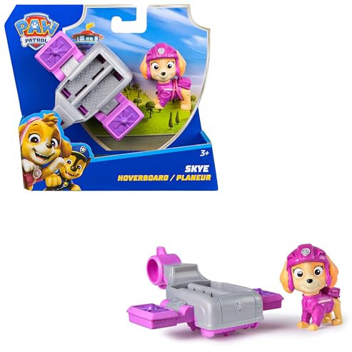 PAW PATROL, Skye Action Pup, Spielfigur mit Mini-Rettungsflugzeug mit ausklappbaren Flügeln, Spielzeug für Kinder ab 3 Jahren