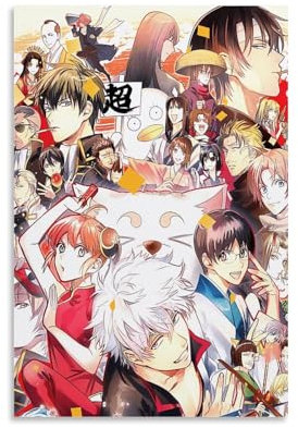 DaranKaep Gintama Fan Art Poster Dekorative Malerei Leinwand Wandkunst Wohnzimmer Poster Schlafzimmer Malerei,Wandkunst Bilddruck Moderne Familienzimmer Dekor 08x12inch(20x30cm)