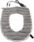 Beheizter WC-Sitzbezug, 43 X 37 Cm, WC-Sitzwärmer aus Samtstoff, 5-stufige Temperaturregelung, USB-betrieben, Waschbar, Bequemes WC-Sitzpolster für Zuhause, Hotel, Badezimmer