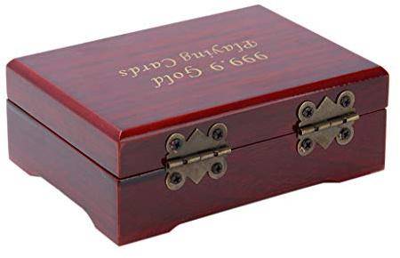 WWHJR Scatole porta carte da gioco in legno fatte a mano per riporre carte da gioco da viaggio per custodia decorativa per carte da gioco
