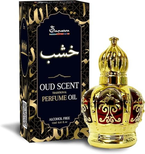 Profumo Arabo [Formato in Olio - Senza Alcol ] Profumo Arabo Donna e Uomo – Fragranza Intensa - Persistente - Naturale - Autentica | Oud per Corpo - Capelli - Tessuti | Arabian Oud - 12 ml