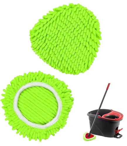 Mop Head Replacement Compatible with Vileda 1 Tank System 2PCS Chenille Mops Refills for Vileda,Floor Clean,Washable and Reusable Mop Heads